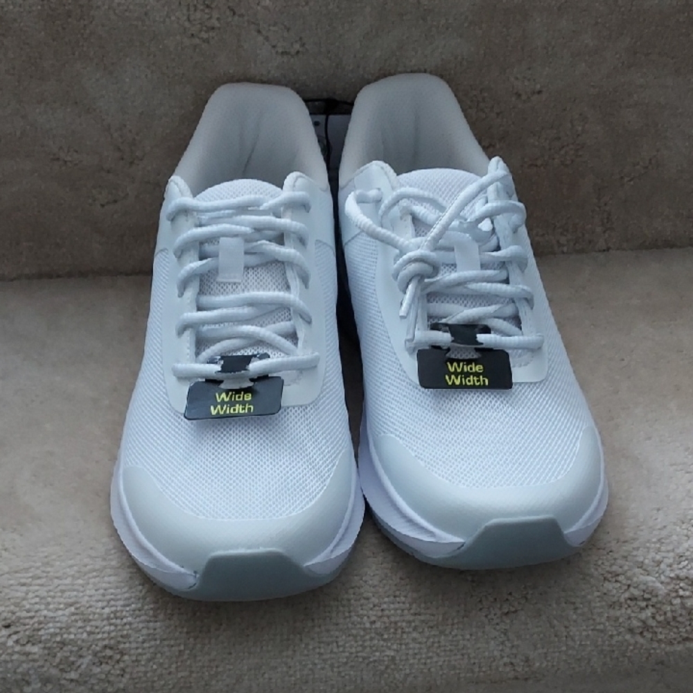 Athletic Works Women's Wide Width White Athletic Shoes